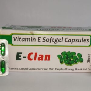 Herbal Vitamin-E Capsules For Glowing Skin, Pimple, Nail care, Damage Repair ,Anti Hair Fall. Pack of 3 Strip(10*3)